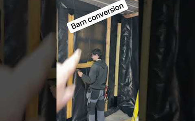 Barn conversion making a new filming studio small holding 