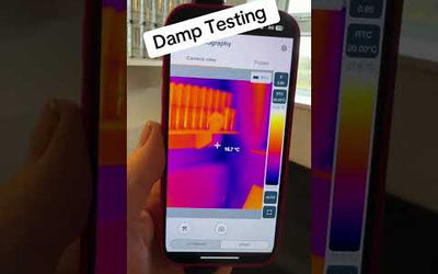 Damp room testing with thermal imaging camera 