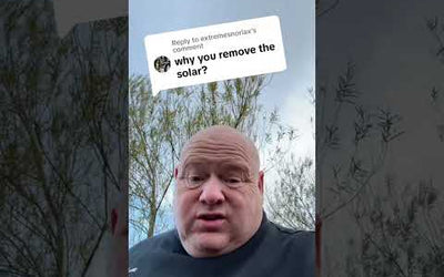 Why have you removed? Your solar panels? Doesn’t seem to make sense #AllenHart #RenewableEnergy