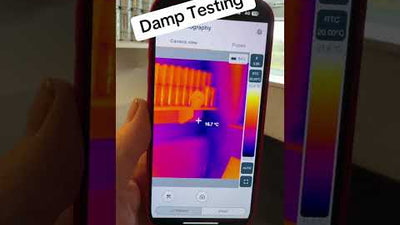 Damp room testing with thermal imaging camera ￼