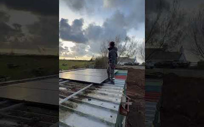 Removing old solar panels #netzero